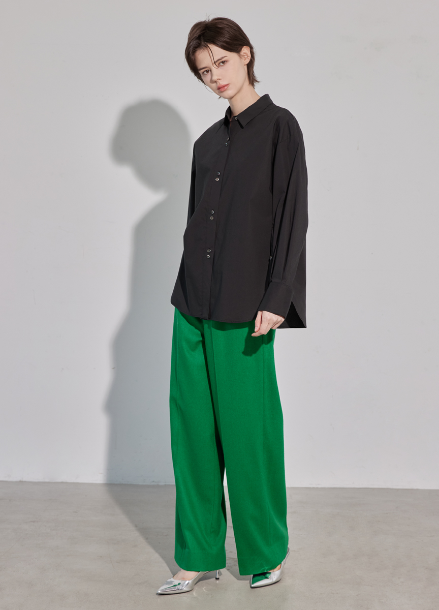 棉質雙釦設計襯衫